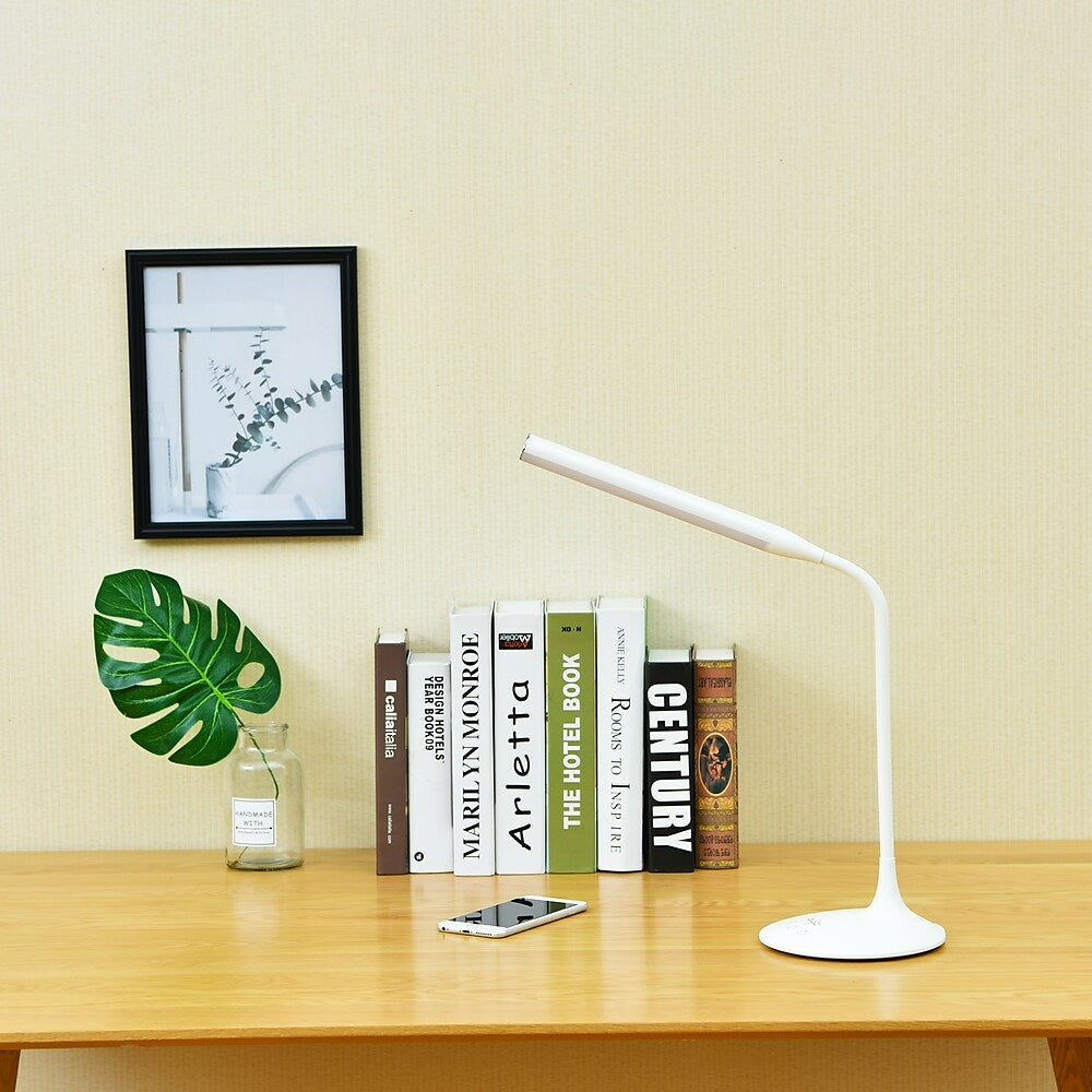 DAC Gooseneck LED Desktop Lamp, 15", White