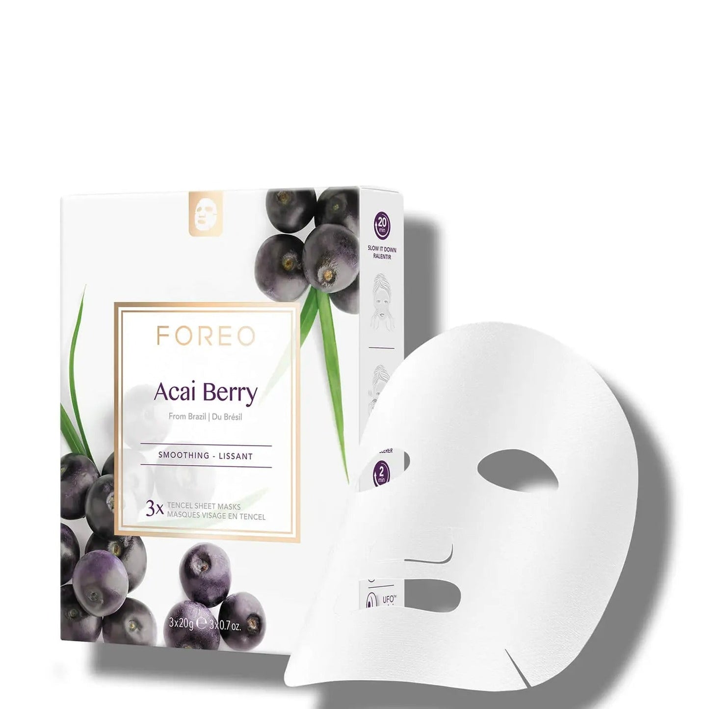 Foreo Farm to Face Acai Berry Firming Sheet Face Mask (3 Pack)