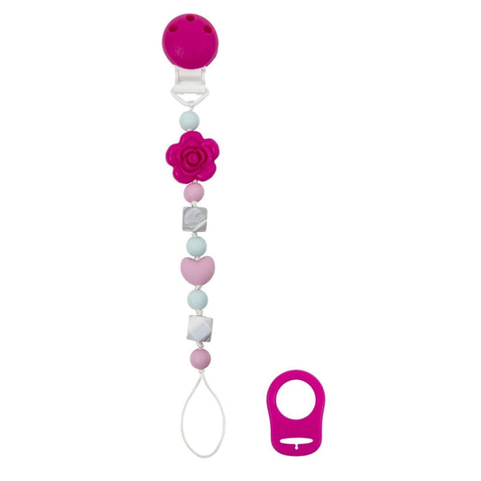 KUSHIES Silibeads Pacifier Clip - Flower