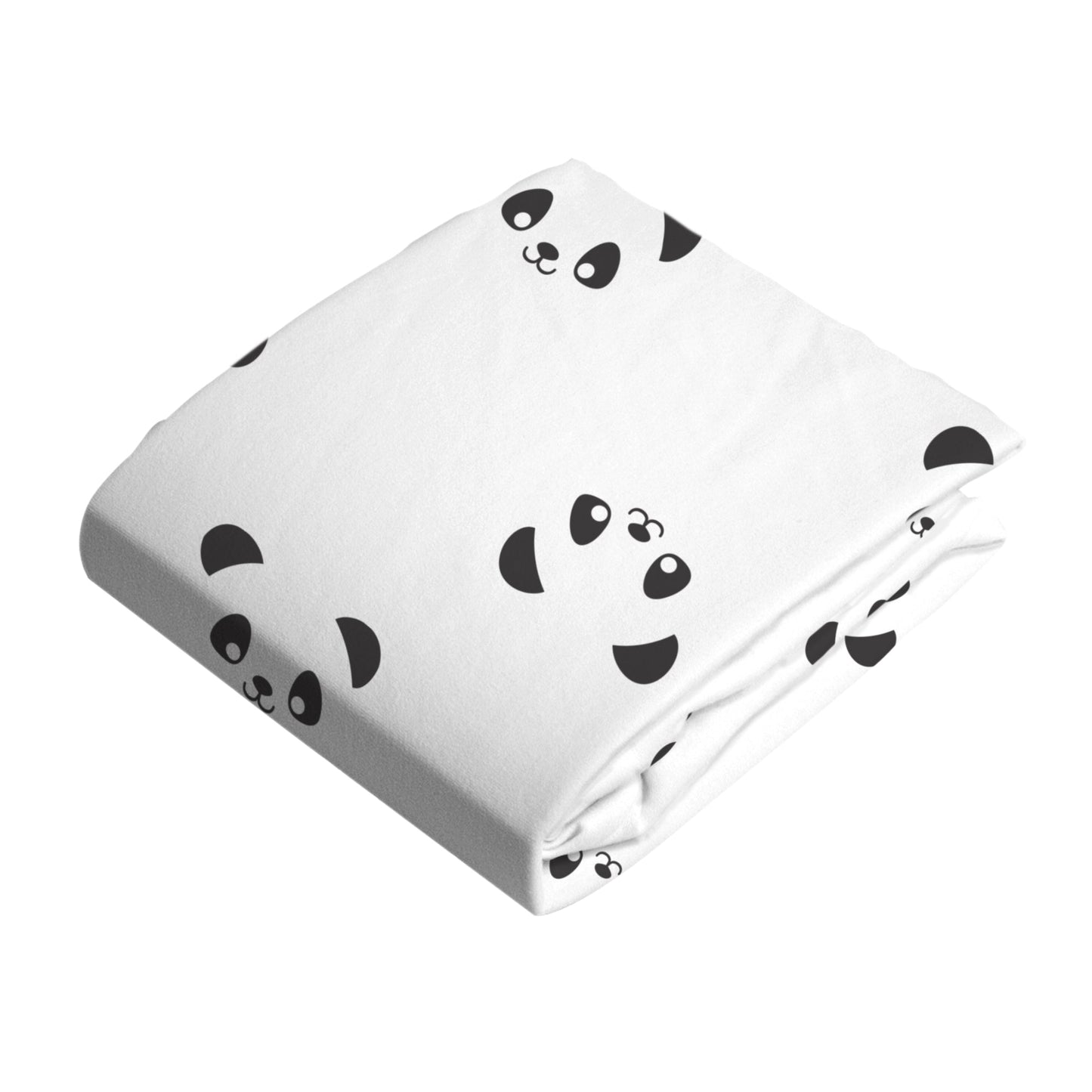 KUSHIES Change Pad Sheet Flannel - Pandas Black & White