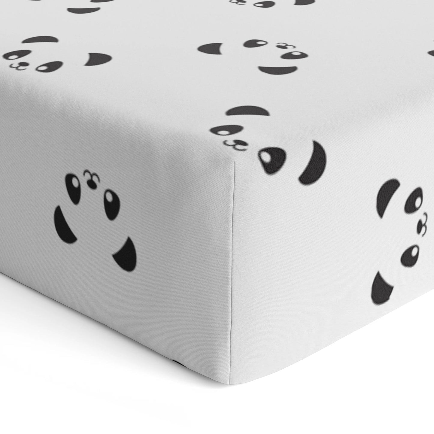 KUSHIES Change Pad Sheet Flannel - Pandas Black & White