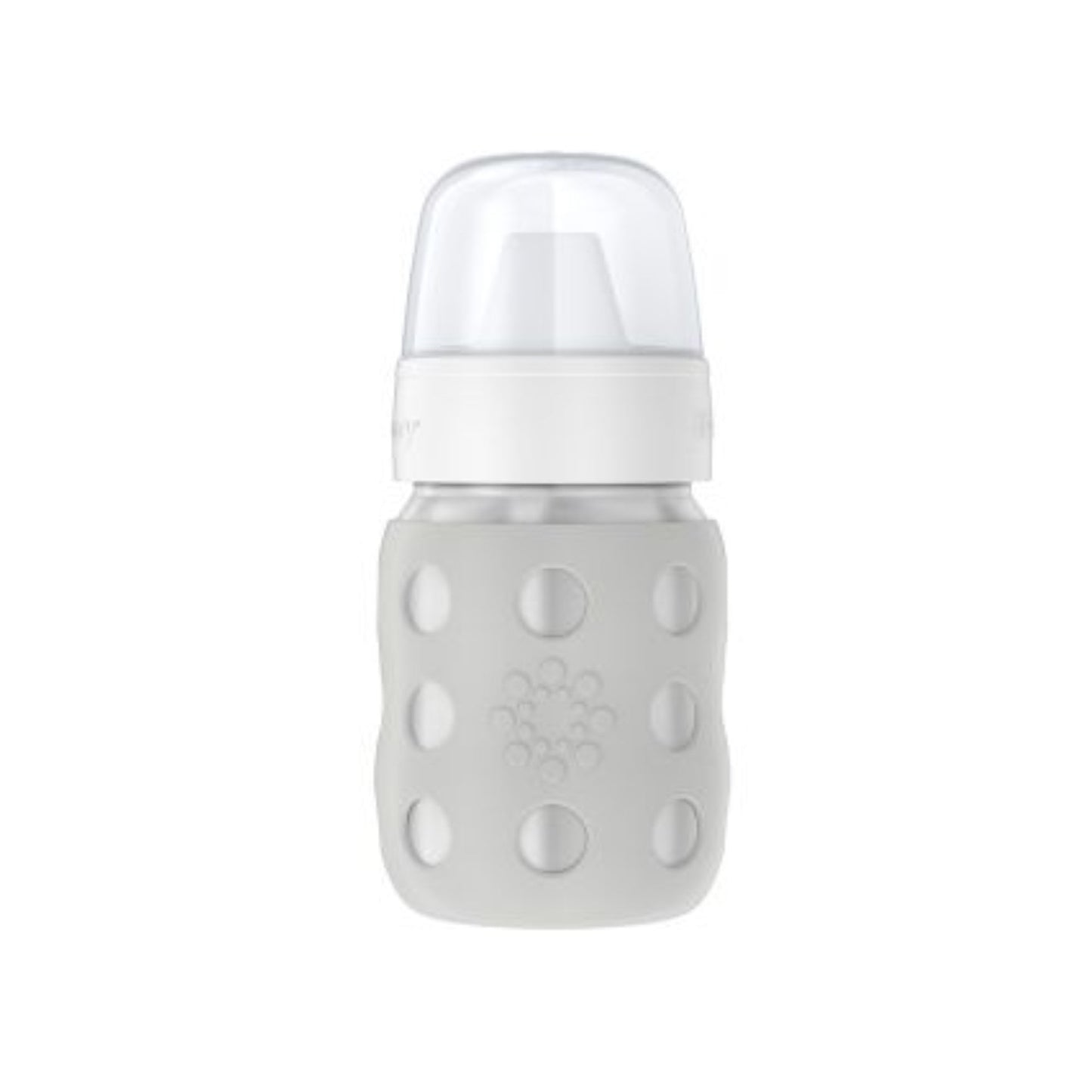 LIFEFACTORY Stainless Steel Baby Bottle with Soft Sippy Spout 8oz (235ml) - Cool Grey