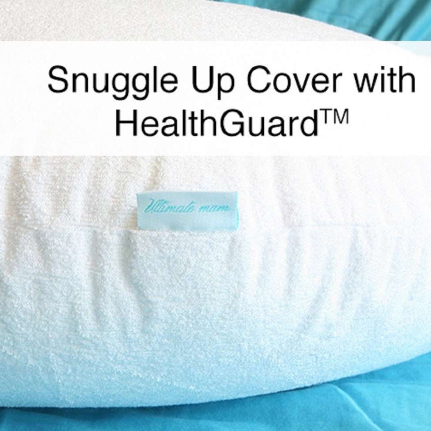 ULTIMATE MUM Premium Bamboo Terry - The Snuggle Up Cover pillow with HealthGuard