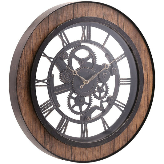 kieragrace Bryce 20" Wall Clock - Black/Antique Gold