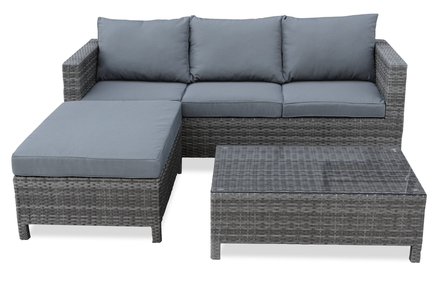 Athens 3-Piece Patio Conversation Set - Dark Grey| Ensemble de conversation Athens 3 pièces pour la terrasse - Dark Grey | AT4G3SET