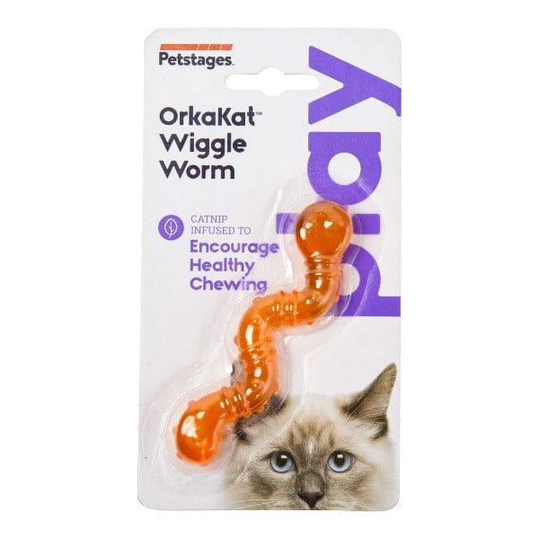 Petstages Orkakat Wiggle Worm Dental Cat Toy