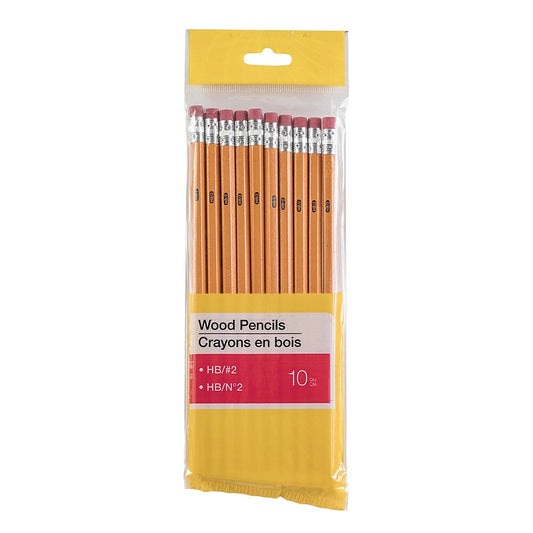 Wood-cased Pencils, HB / #2 – 10 Pack