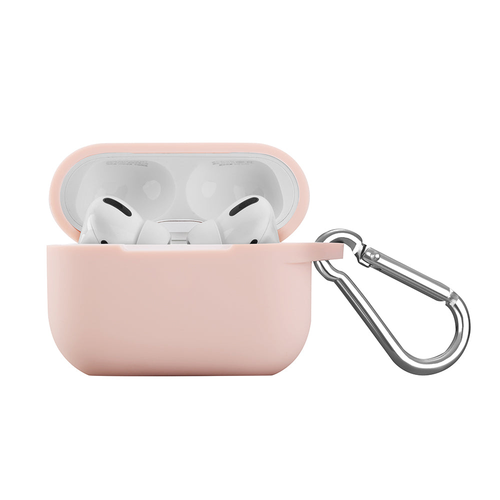 Gry Mattr GMPROPK Airpod PRO Protective Silicone Case with Keychain Carabiner andAnti Microbial Protection - Blush Pink