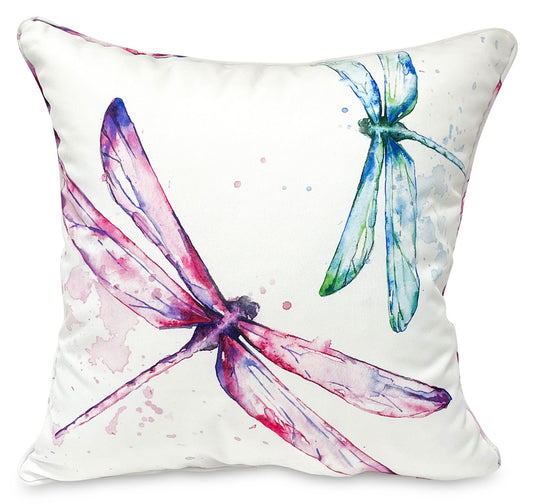 Dragonfly Outdoor Accent Pillow | Coussin décoratif à motif de libellule pour l'extérieur | DRAG17PP