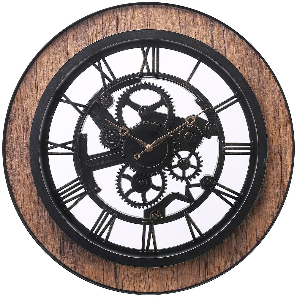 kieragrace Bryce 20" Wall Clock - Black/Antique Gold