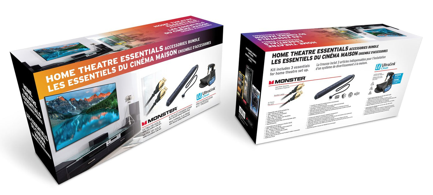 Home Theatre Essentials Accessories Bundle | Ensemble d’accessoires essentiels pour le cinéma maison