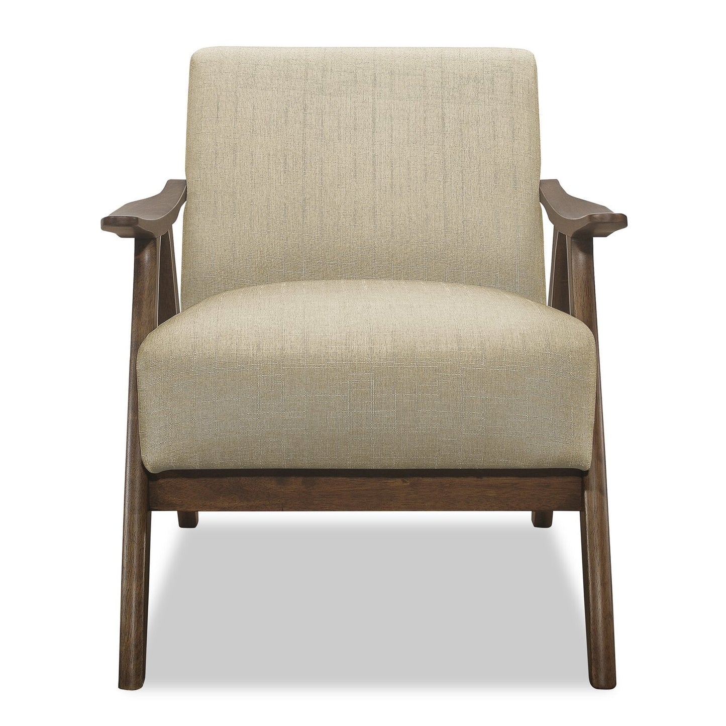 Kyra Linen-Look Fabric Accent Chair - Taupe | Fauteuil d'appoint Kyra en tissu d'apparence lin - taupe