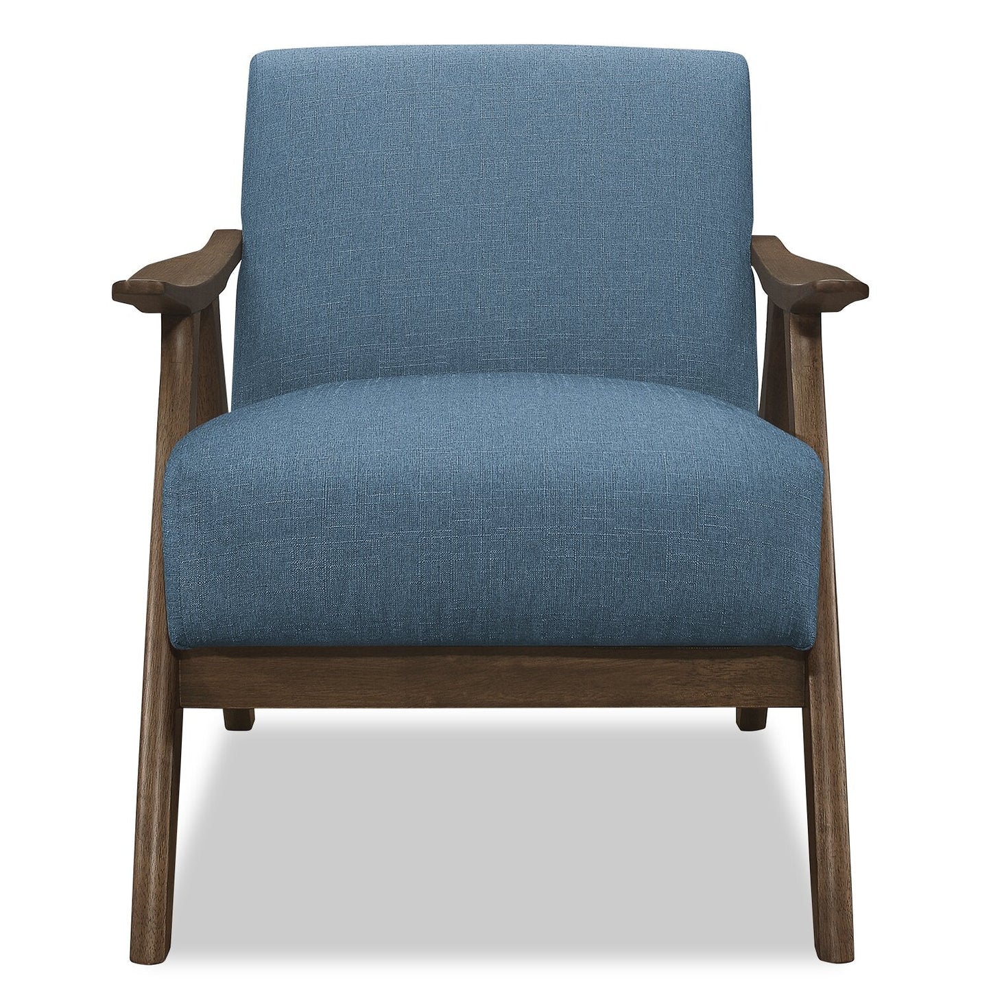 Kyra Linen-Look Fabric Accent Chair - Blue | Fauteuil d'appoint Kyra en tissu d'apparence lin - bleu