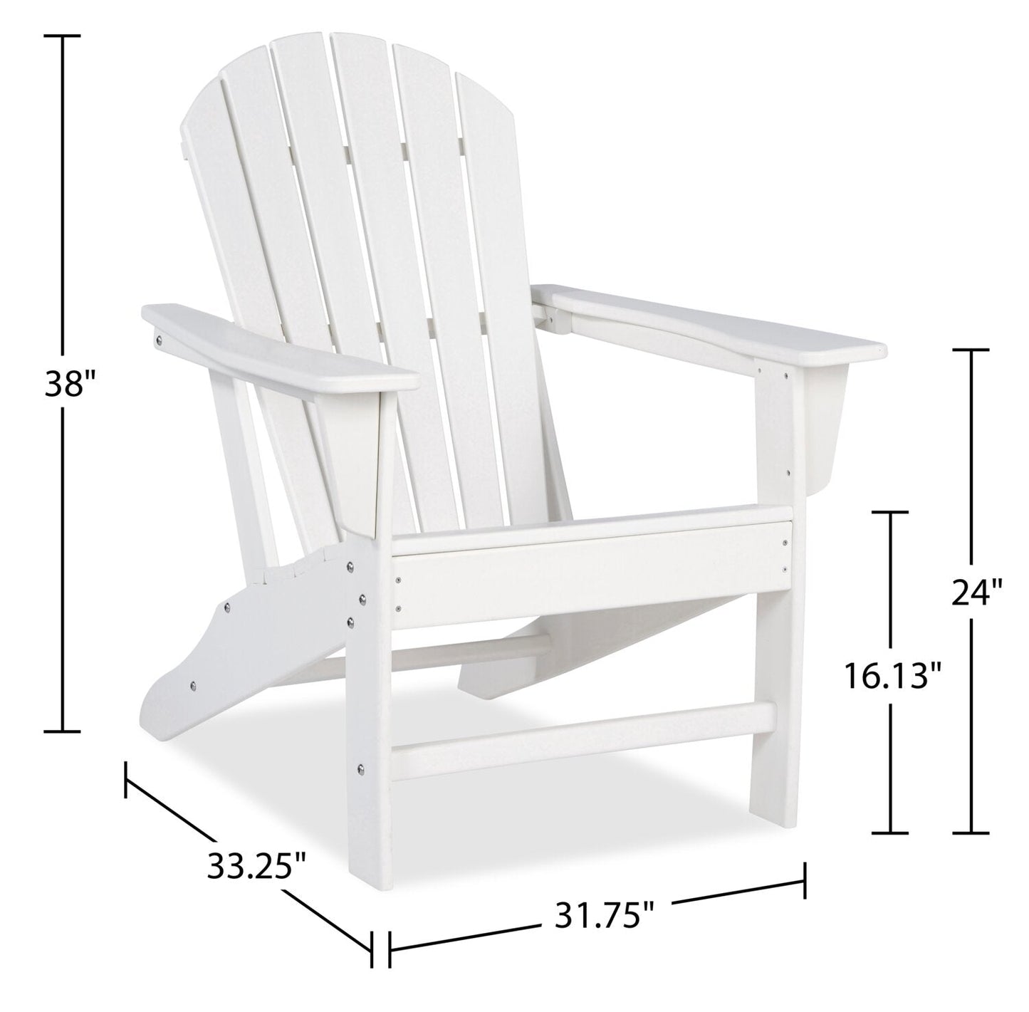 Bask Adirondack Chair - White | Chaise Adirondack Bask - blanche | BASKW0AC