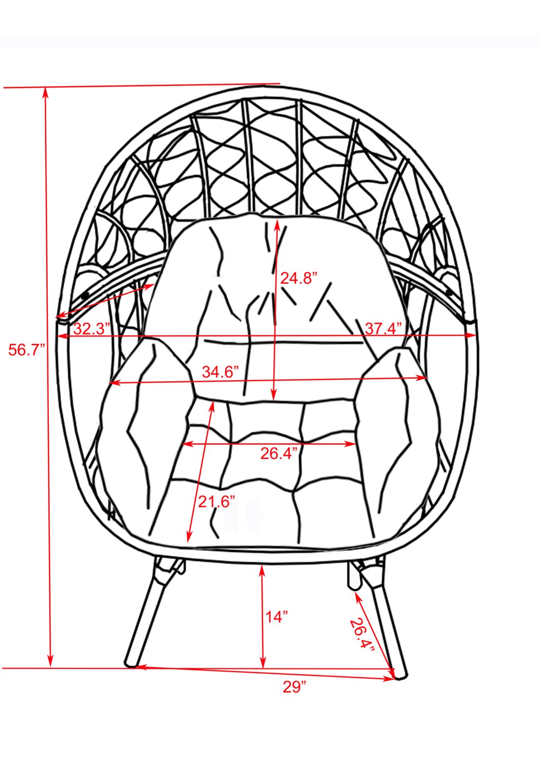 Coco Egg Patio Chair | Fauteuil en forme d'œuf Coco pour la terrasse | COCOO0AC